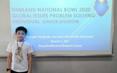น้องกรณ์ เด็กชายณัฐรัชน์ วงศ์เบญจทรัพย์ เข้าร่วมกิจกรรม Future Problem Solving Program International Conference 2021