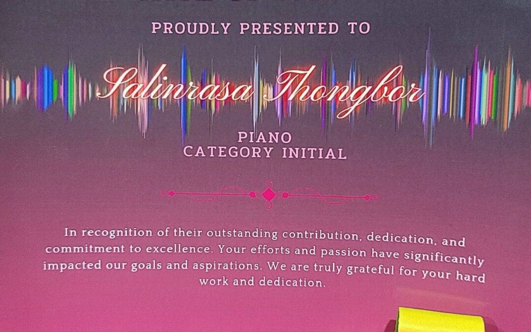 แข่งขันดนตรี รายการ Thai Youth Music Competition 2025 ประเภท Piano รุ่น Initial